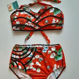 NWT! Sexy Floral Swimsuit Bikini Bathing Suit